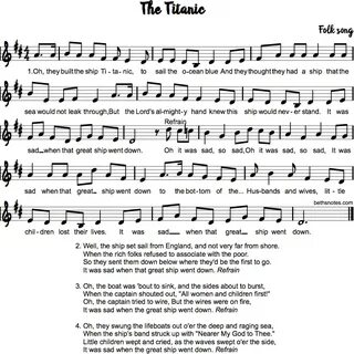 The Titanic Orff songs, Elementary music activities, Titanic