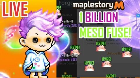 Maplestory M: Fusing 1 Billion Mesos- trying for Emblem Weap