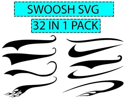 Swoosh SVG Text Tails set of 32 Vector Digital Cut File Etsy