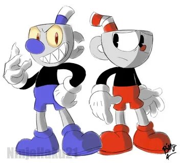 A warm up sketch of Mugman and Cuphead from my comic "Paying