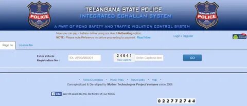 How to check Traffic e-challan status in Telangana