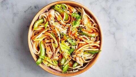 Udon with Chicken and Garlicky Peanut Dressing Recipe Noodle