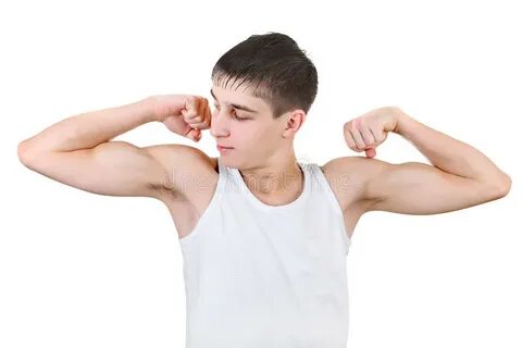 Teenager Muscle Flexing stock photo. Image of caucasian - 39