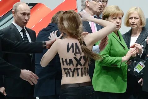 08.04) Femen потревожили Путина и Меркель - обсуждение на фо