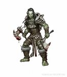Female Orc Character Art for Unbroken upcoming Board-Game fr