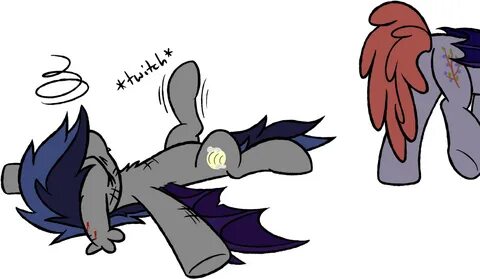 Moemneop, Bat Pony, Implied Violence, Laying Down, - Cartoon