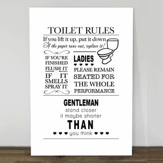 toilet rules - Google zoeken Bathroom etiquette, Toilet rule