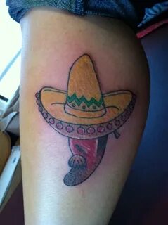 Jalapeño with a sombrero tattoo Tattoos, Fish tattoos, Jesus