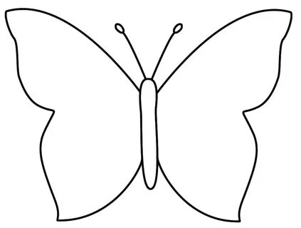 Simple Butterfly - Coloring Page (Insects) Moldes de maripos