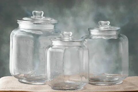 Glass Cookie Jar Small 6-3/8 x 9in Glass cookie jars, Jar, A