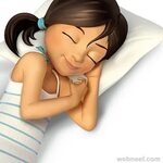 3d Girl Sleeping Character By Mattroussel 24 - Full Image
