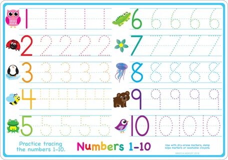 Learning Mat Numbers 1-10 Double Sided - Learning Tree Educa