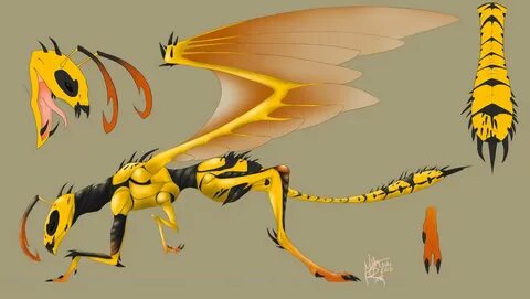 wasp dragon Creature concept art, Mythical creatures art, Cr