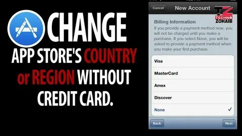 How to Change App store's COUNTRY or REGION Without Credit C
