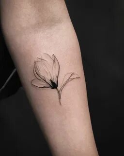 x-ray magnolia flower 🌸 I did in 2017 ✨ Татуировка в виде ло