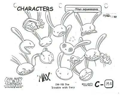Model sheets for Sam and Max. Great characters, that have be
