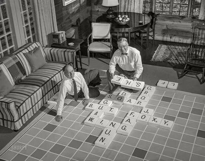 The inventor of Scrabble Alfred Butts & promoter James Bruno