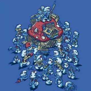 zombie smurfs Zombie humor, Zombie, Smurfs