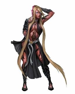 Female Half-Elf Evil Sorcerer or Druid - Pathfinder PFRPG DN