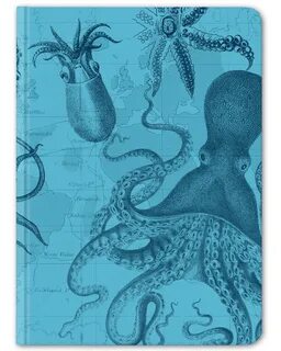 Octopus & Squid Hardcover - Lined/Grid Softcover notebook, H
