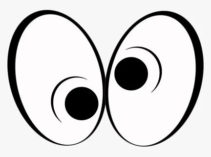 Transparent Eyes Clipart Black And White - Crazy Cartoon Eye