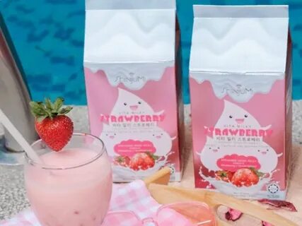 Mencoba Shinjumi Vita Milky - Strawberry