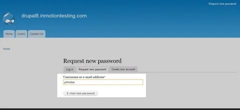 Resetting your Drupal 8 password - InMotion Hosting Support 