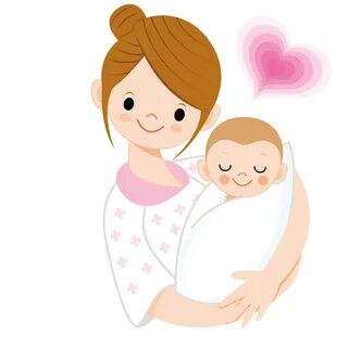 Baby Infant Cartoon Holding Mother Free Download Image Clipart.
