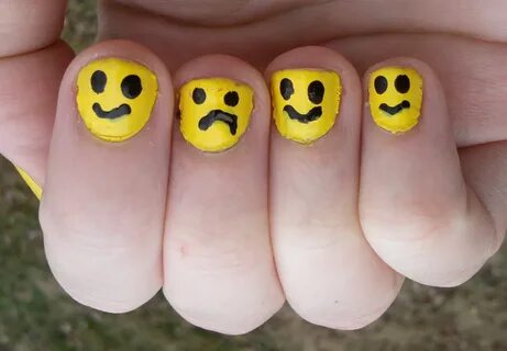 Smiley Face Nails - Happy Face Nail Art Nail Stickers Jamie 