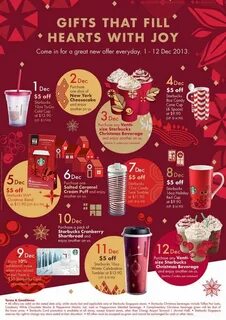 Starbucks Christmas 12 Days Of Gifting Everyday Offers 2013: