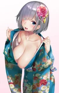Absolute cleavage boobs japanese kimono