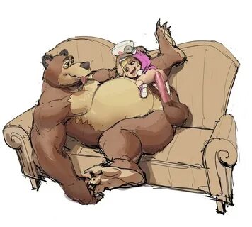 masha and the bear drawn by maniacpaint and zabbuk ATFBooru