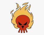 How To Draw Flaming Skull - Halloween Pictures Easy Drawings