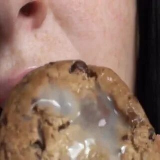 Eating cum on cookie