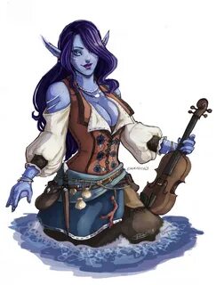 Kaedawyn, my Sea Elf Bard @endradicals Character art, Dark e