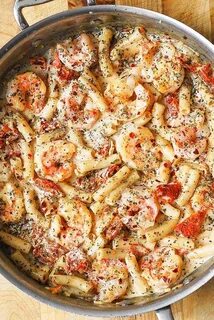 Creamy Mozzarella Shrimp Pasta Food Recipes Seafood dinner, 