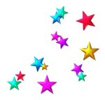 estrellas stars colores colorful red sticker by @dinycristii