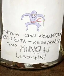 Tip Jar: Ninja Funny tip jars, Tip jars, Jar