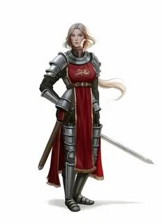 Female Fighter Knight - Pathfinder PFRPG DND D&D d20 fantasy