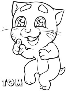 Talking Tom Friends Coloring Pages Print Cartoon Sketch Colo