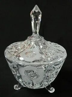 Lead Crystal Candy Dish with Lid Made in Poland Imperlux Bea