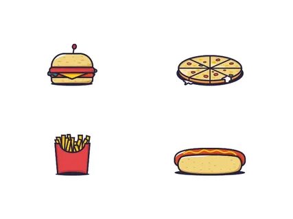 Junk Food Icons by Abhijeet Wankhade on Dribbble