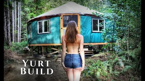 Building an OFF GRID YURT in the FOREST Full Timelapse - STA