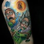 Fun Rick and Morty tattoo I had the pleasure of doing. Hope 