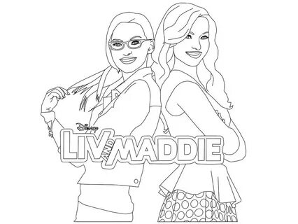 Liv and Maddie Coloring Pages Sketch - Free Printable Colori