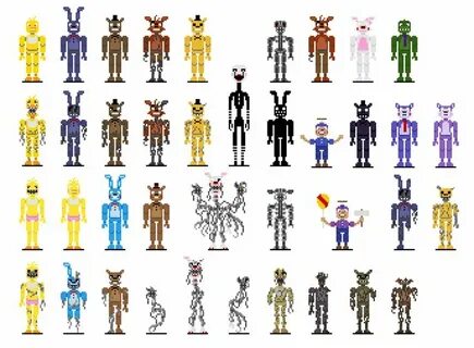 Fnaf Pixel Art Cute Skeleton All in one Photos