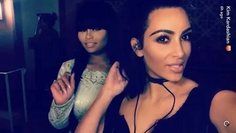 Kim Kardashian Rubs Blac Chyna's Baby Bump on Snapchat - E! 