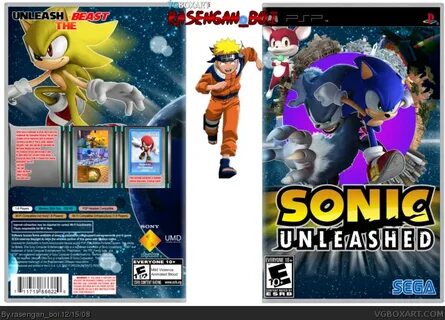 Sonic Unleashed PSP Box Art Cover by rasengan_boi