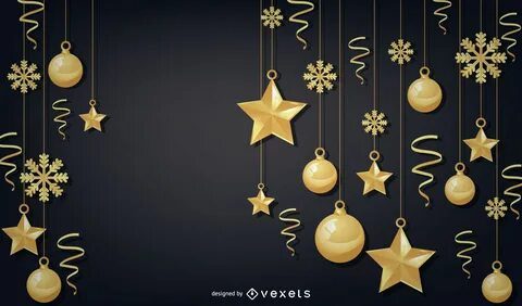 Elegant Golden Christmas Background Vector Download