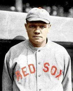 Babe Ruth #4 Photo 8X10 - Boston Red Sox COLORIZED: купить с